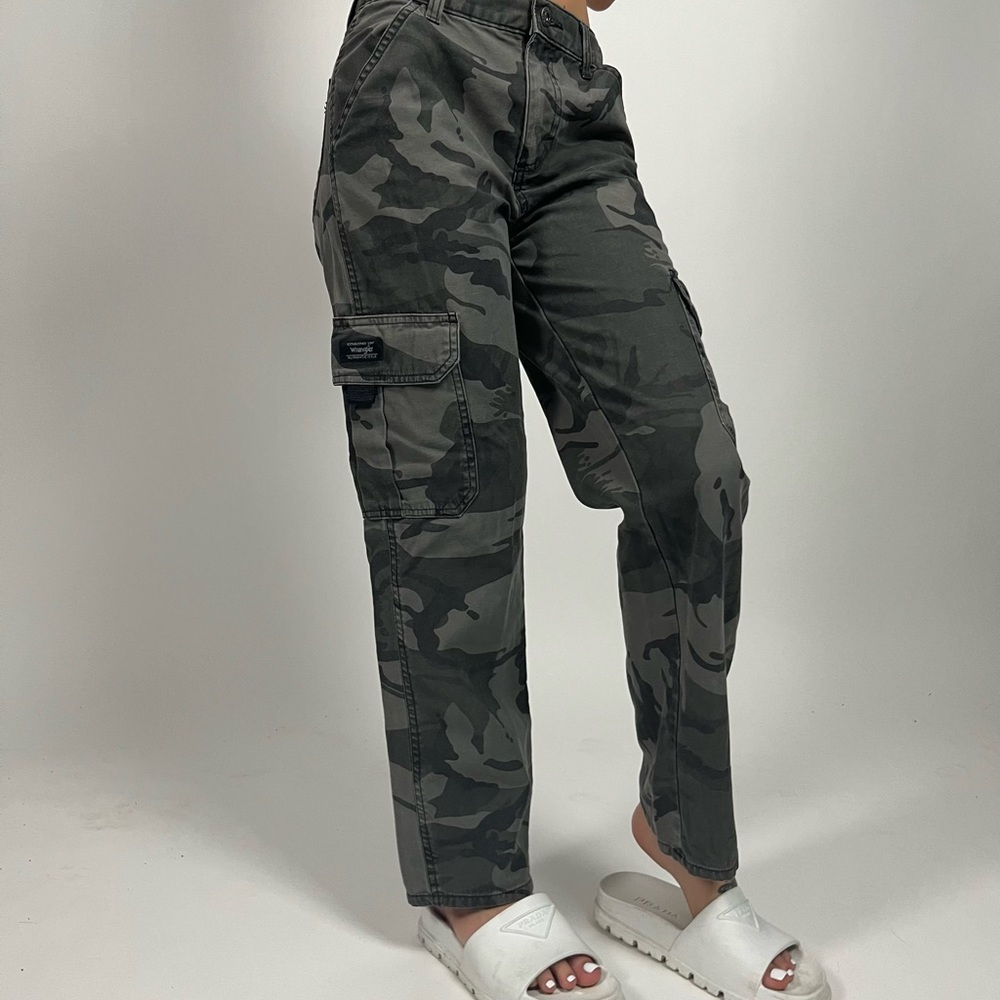 Boys grey camo cargo pants